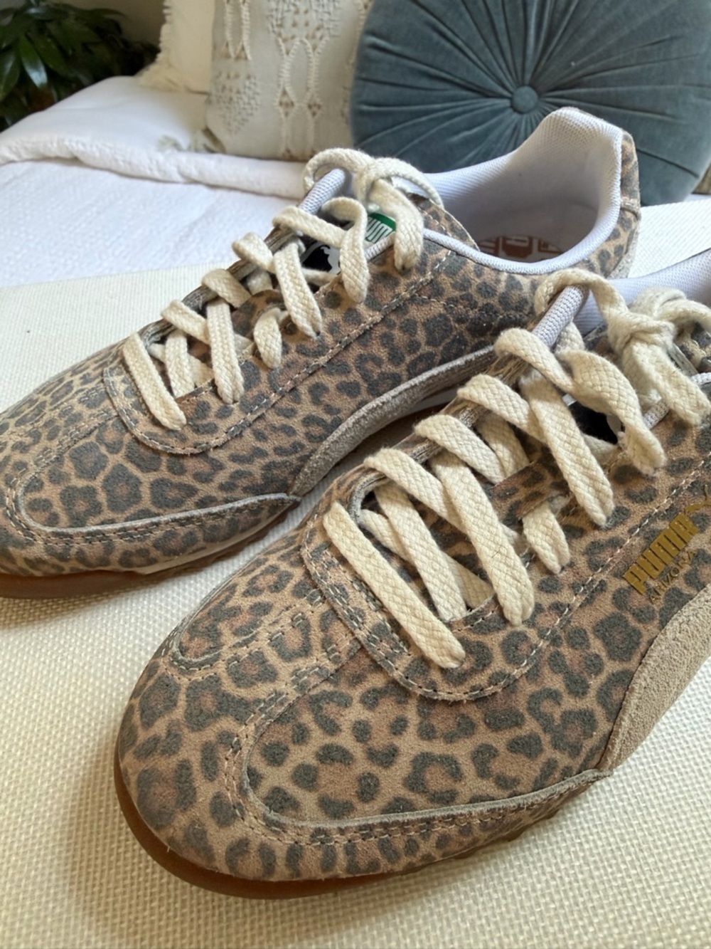 Puma Women’s Leopard Print Sneakers - Picture 2 of 7